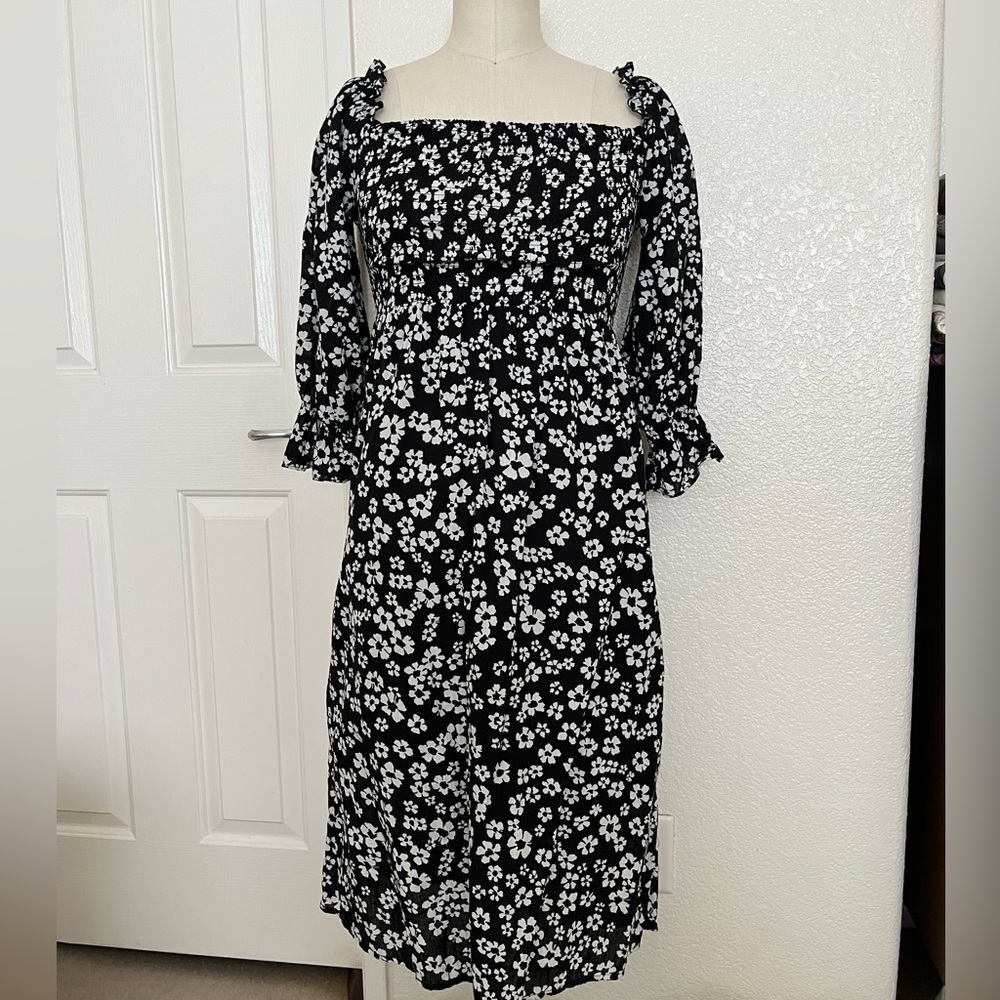 Who What Wear Off-the-Shoulder Floral Midi Dress